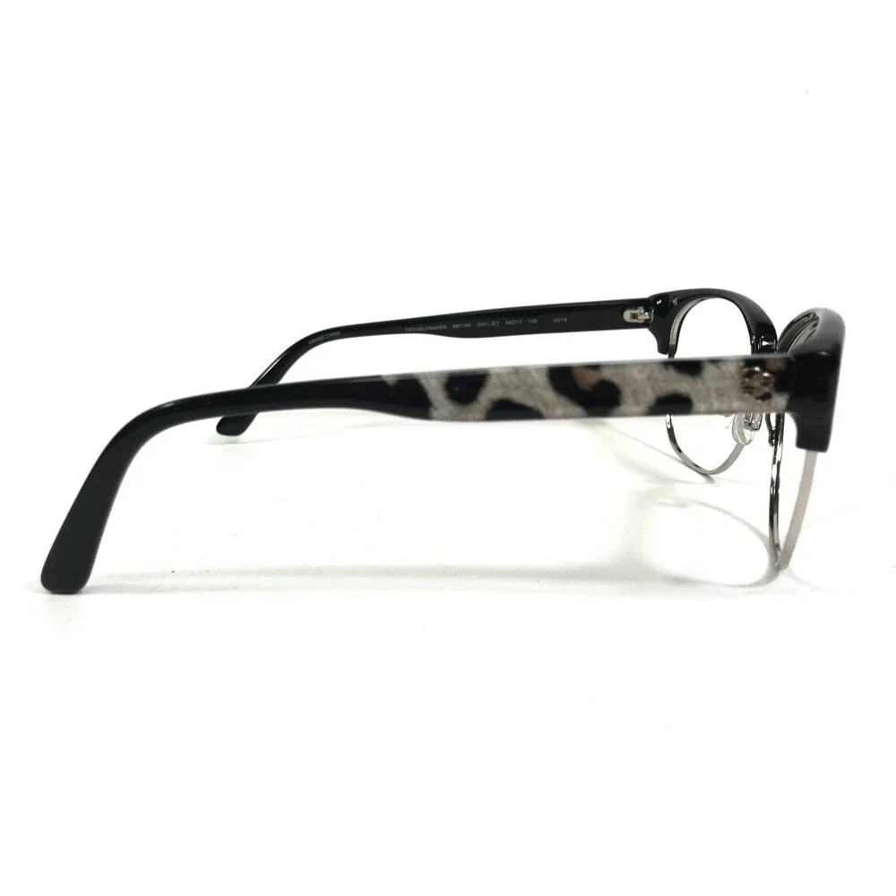 Bebe Eyeglasses Frames BB7186 001 JET TROUBLEMAKER Black Cheetah Print 56-17-135